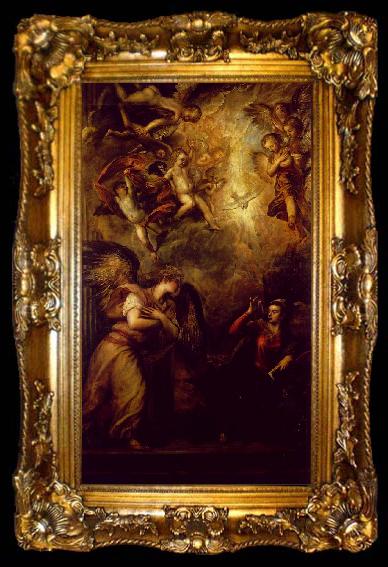 framed  TIZIANO Vecellio Annunciation srt, ta009-2